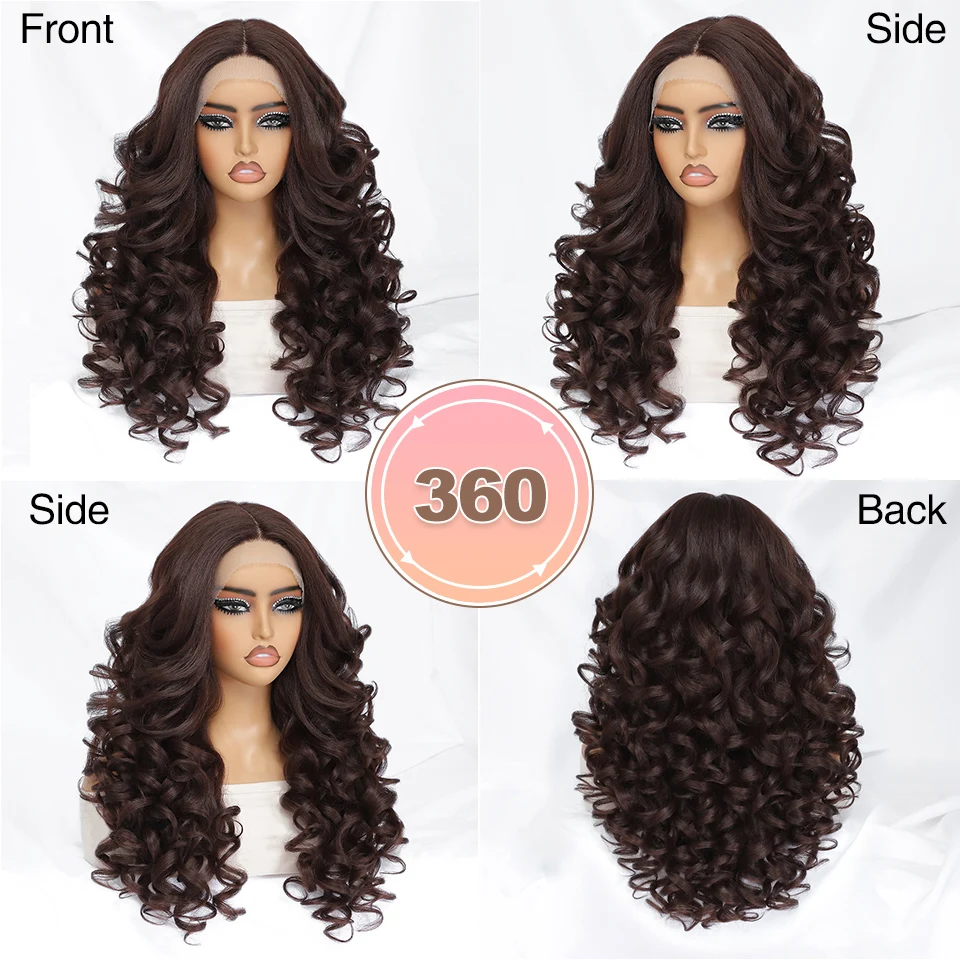 24Inch Latisha Synthetic Lace Front Wigs For Women Curly Afro Lace Wigs Black Blonde Orange 13X4.5X1 Cosplay Hair Daily Use