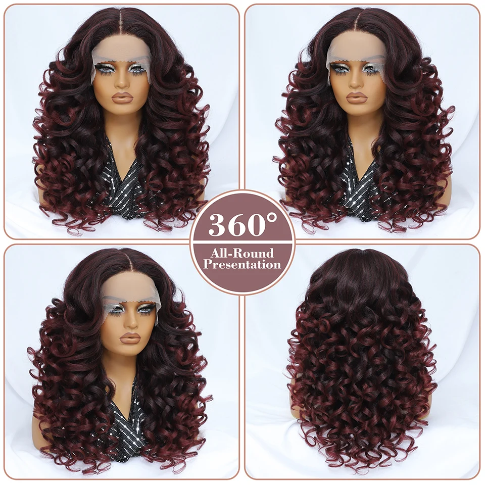 24Inch Latisha Synthetic Lace Front Wigs For Women Curly Afro Lace Wigs Black Blonde Orange 13X4.5X1 Cosplay Hair Daily Use