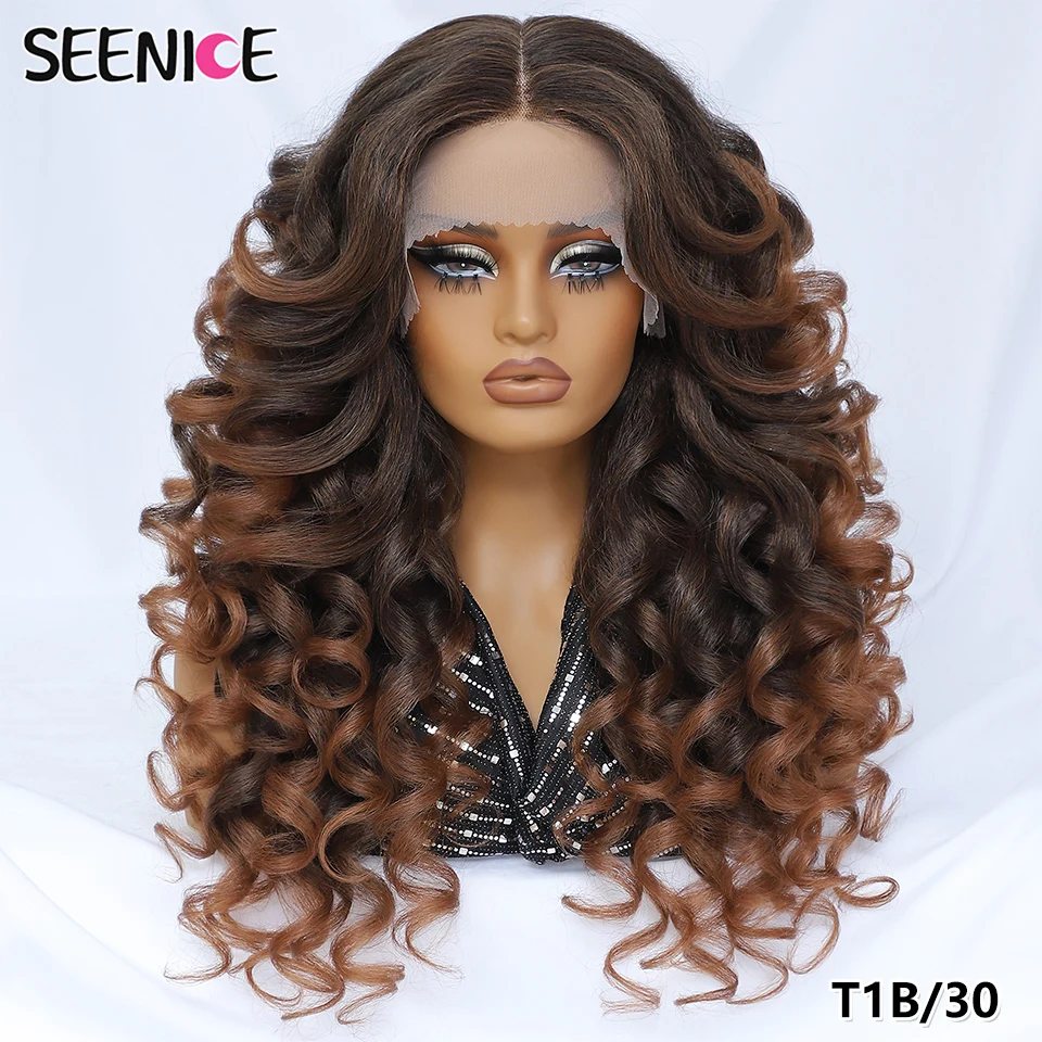 24Inch Latisha Synthetic Lace Front Wigs For Women Curly Afro Lace Wigs Black Blonde Orange 13X4.5X1 Cosplay Hair Daily Use