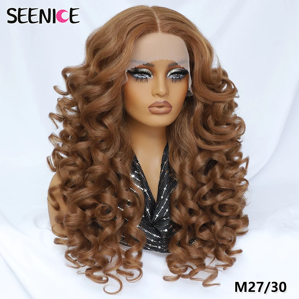 24Inch Latisha Synthetic Lace Front Wigs For Women Curly Afro Lace Wigs Black Blonde Orange 13X4.5X1 Cosplay Hair Daily Use