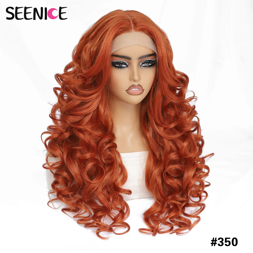 24Inch Latisha Synthetic Lace Front Wigs For Women Curly Afro Lace Wigs Black Blonde Orange 13X4.5X1 Cosplay Hair Daily Use