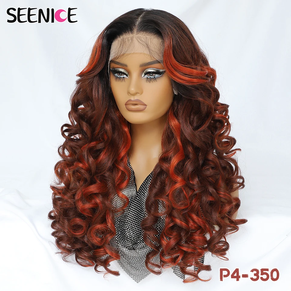 24Inch Latisha Synthetic Lace Front Wigs For Women Curly Afro Lace Wigs Black Blonde Orange 13X4.5X1 Cosplay Hair Daily Use