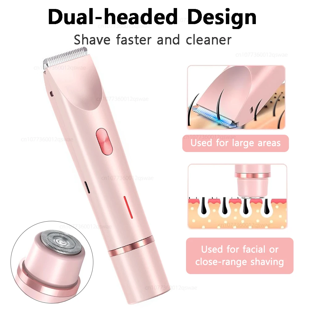 Electric Shaver for Woman Double Head Dual Purpose Female Razor Body Epilator Leg Underarm Bikini Electric Hair Remover Trimmer Electric Shaver for Woman Double Head Dual Purpose Female Razor Body Epilator Leg Underarm Bikini Electric Hair Remover Trimmer