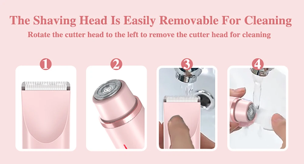 Electric Shaver for Woman Double Head Dual Purpose Female Razor Body Epilator Leg Underarm Bikini Electric Hair Remover Trimmer Electric Shaver for Woman Double Head Dual Purpose Female Razor Body Epilator Leg Underarm Bikini Electric Hair Remover Trimmer