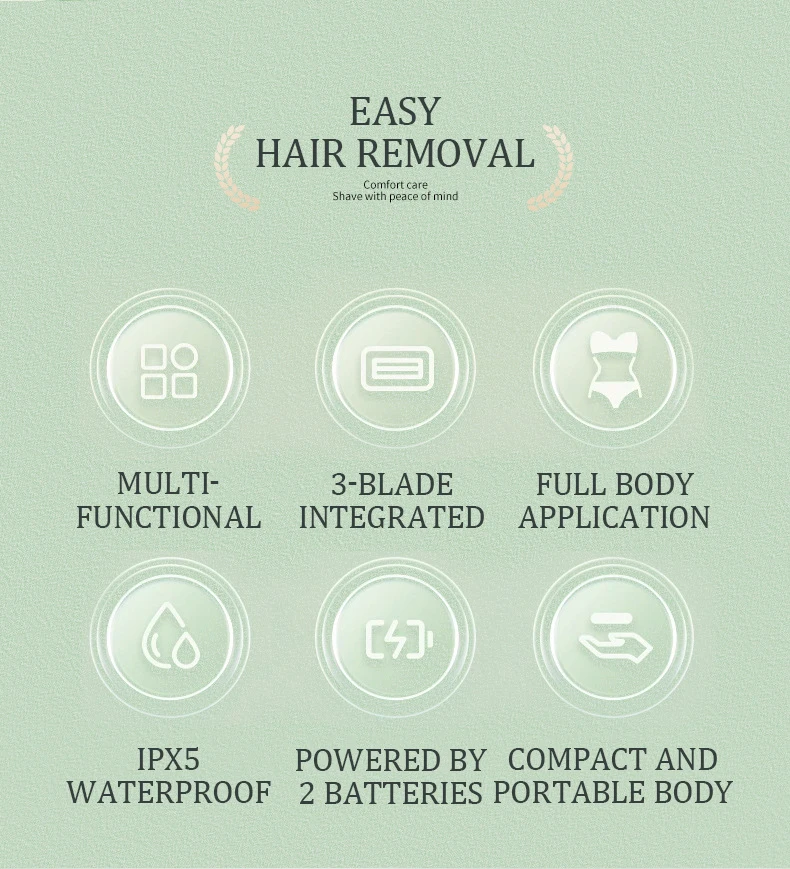 Hair Removal Machine Trimmer For Women Painless Knife Tip Waterproof Whole Body Washable Armpit Without Black Spots Beauty Care Hair Removal Machine Trimmer For Women Painless Knife Tip Waterproof Whole Body Washable Armpit Without Black Spots Beauty Care