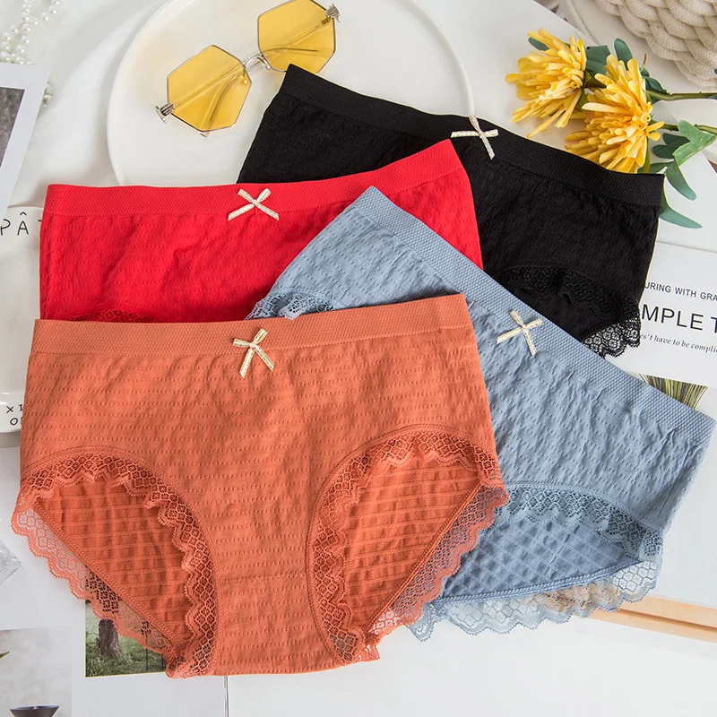 3Pcs/Lot Panties Women Cotton Breathable Underwear Girls Briefs Ladies Lingeries Female Graphene Antibacterial Crotch Underpants