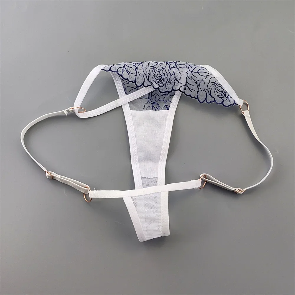 3pcs Sexy Adjustable T-Back Lace Panties Sheer Hollow-Out V-Shaped Women’s Thong for Bodycon Outfits & Special Occasions