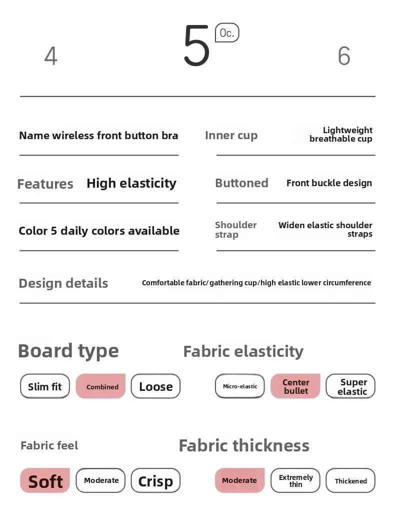 Soft Cotton Wireless Bra Large Size Front Clasp Underwear for Middle-Aged And Elderly Women Comfortable Vest Strap Design