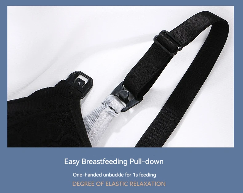 New Cotton Soft Comfortable Pregnant Women's Breastfeeding Bra Gathering Anti sagging and Steel Ring Free Women's Underwear