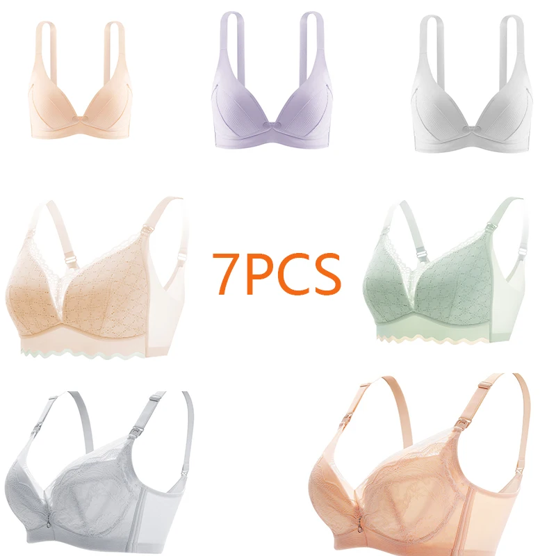 New Cotton Soft Comfortable Pregnant Women’s Breastfeeding Bra Gathering Anti sagging and Steel Ring Free Women’s Underwear