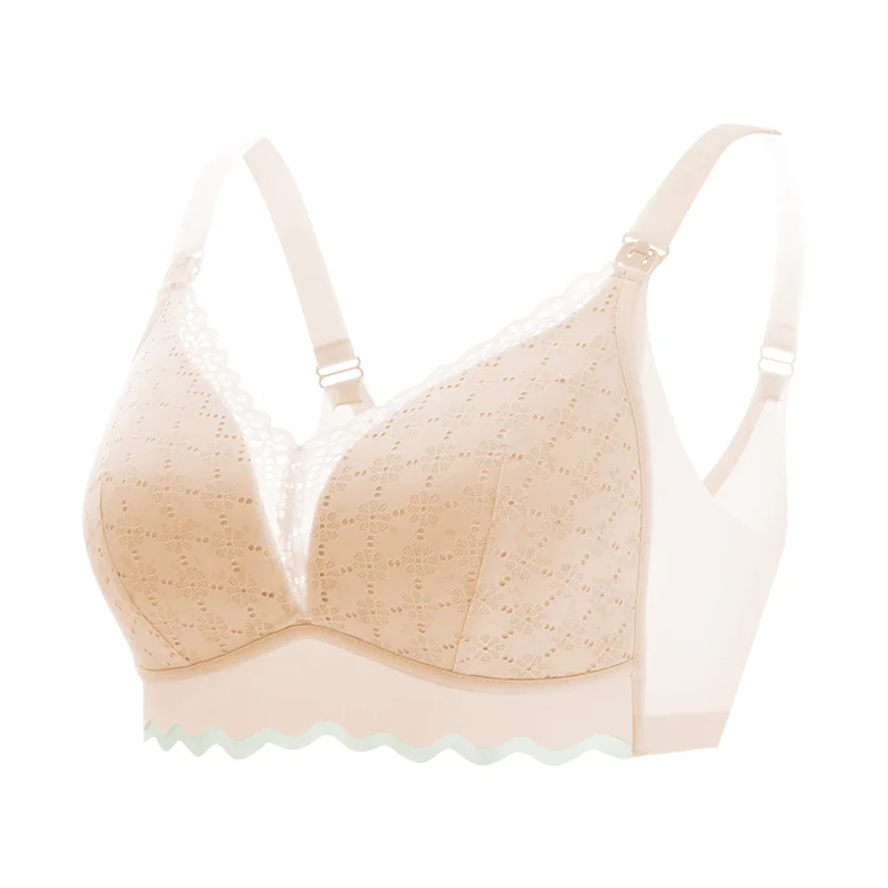 New Cotton Soft Comfortable Pregnant Women’s Breastfeeding Bra Gathering Anti sagging and Steel Ring Free Women’s Underwear