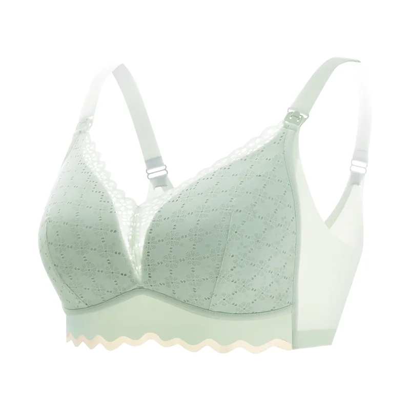 New Cotton Soft Comfortable Pregnant Women’s Breastfeeding Bra Gathering Anti sagging and Steel Ring Free Women’s Underwear