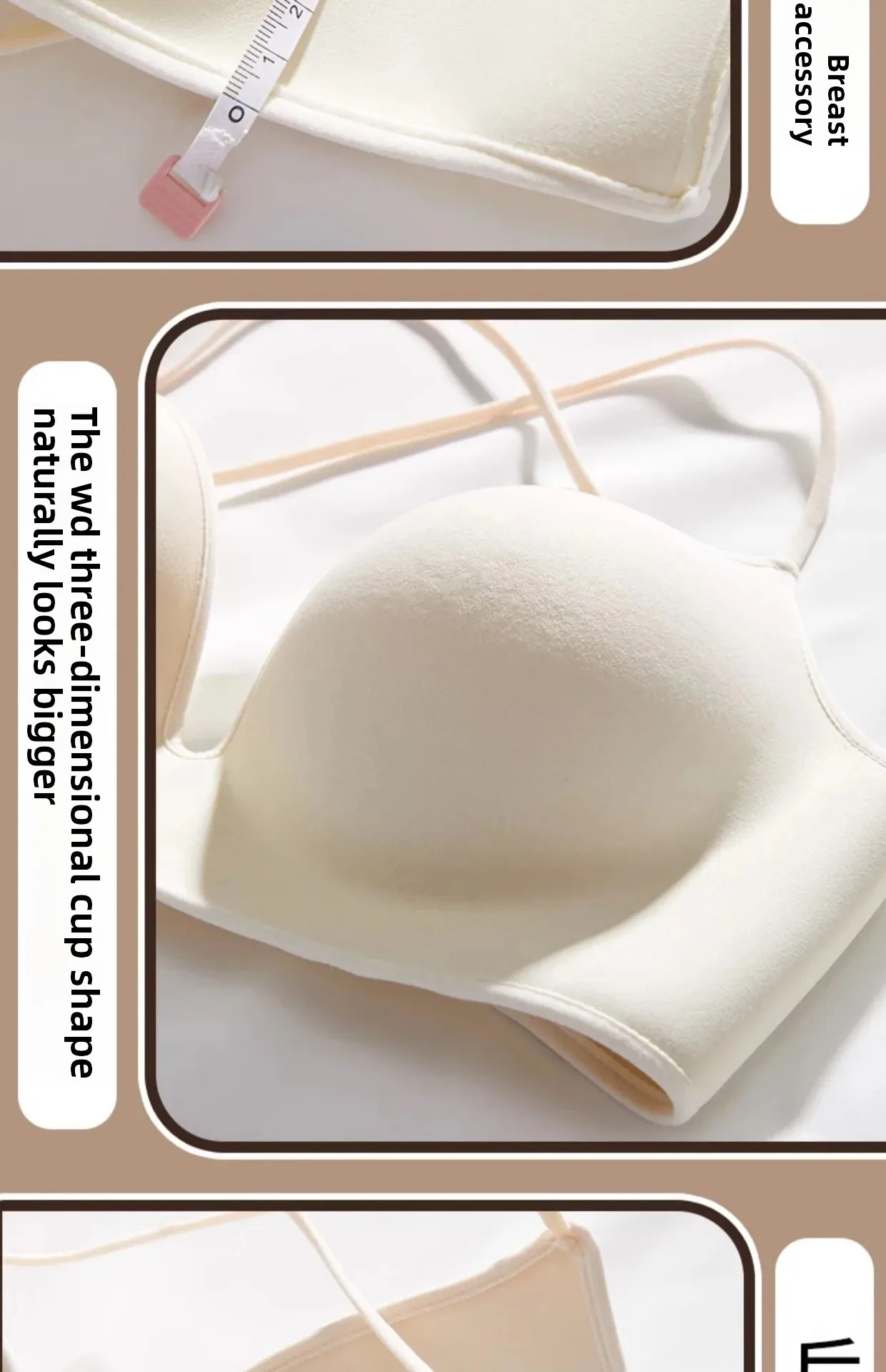 Cross Back Fixed Cup Bra Thickened Outer Expansion Special for Flat Chested Women Sexy Korean Style Underwear Gathered Chest