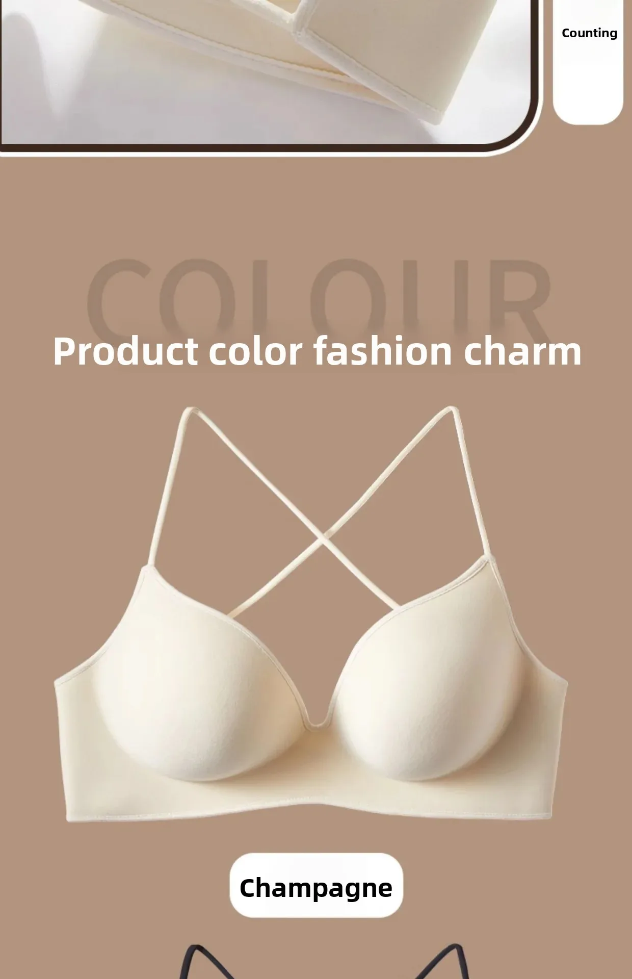 Cross Back Fixed Cup Bra Thickened Outer Expansion Special for Flat Chested Women Sexy Korean Style Underwear Gathered Chest