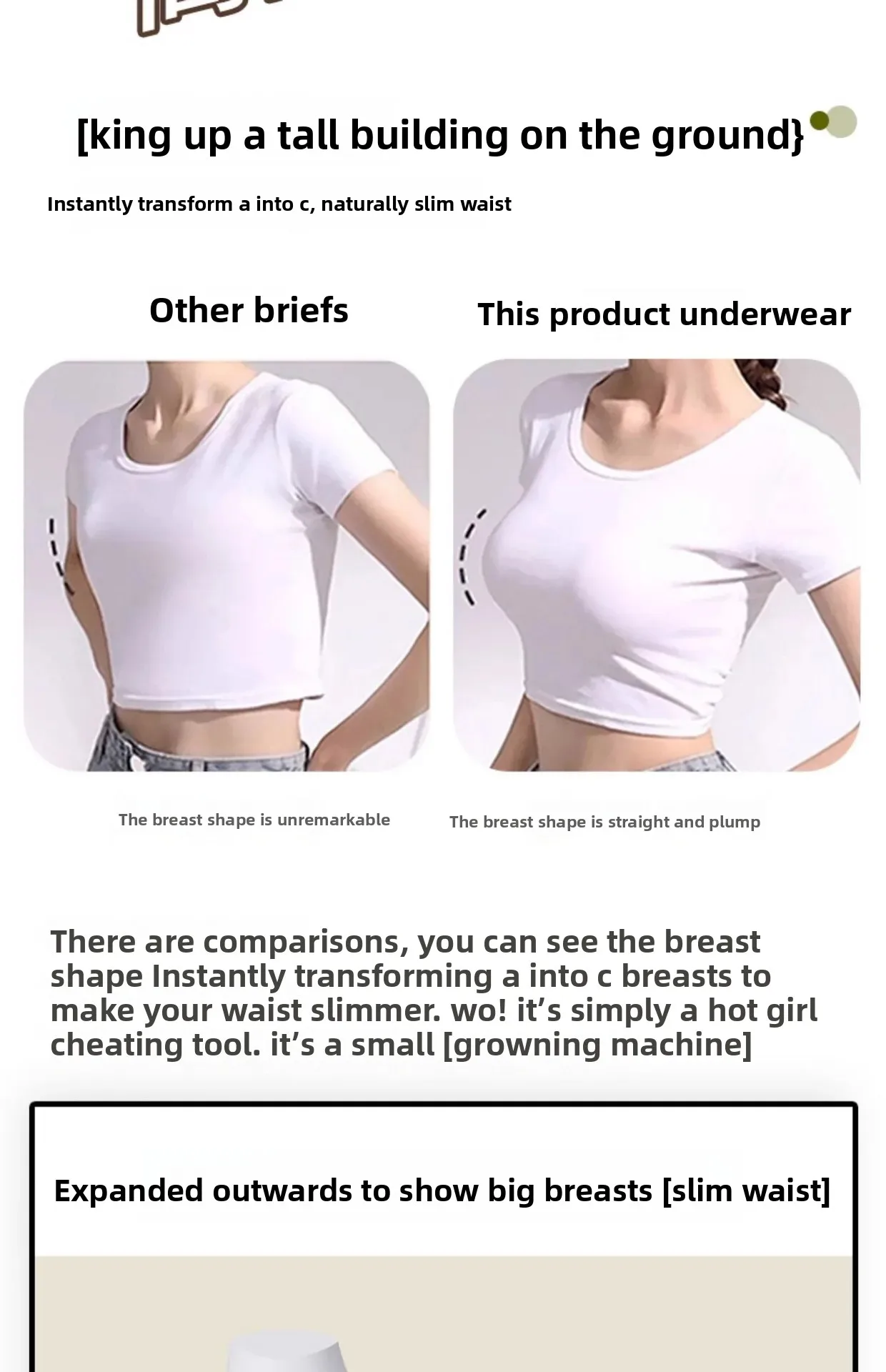 Cross Back Fixed Cup Bra Thickened Outer Expansion Special for Flat Chested Women Sexy Korean Style Underwear Gathered Chest