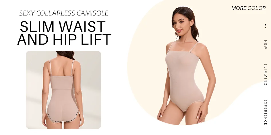 Molasus Slimming Strapless Bodysuit Off Shoulder Women Shorts Shapewear Tummy Control Body Shaper Sexy Fajas Underwear Bodysuits