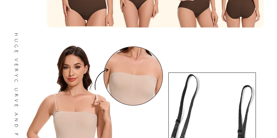 Molasus Slimming Strapless Bodysuit Off Shoulder Women Shorts Shapewear Tummy Control Body Shaper Sexy Fajas Underwear Bodysuits