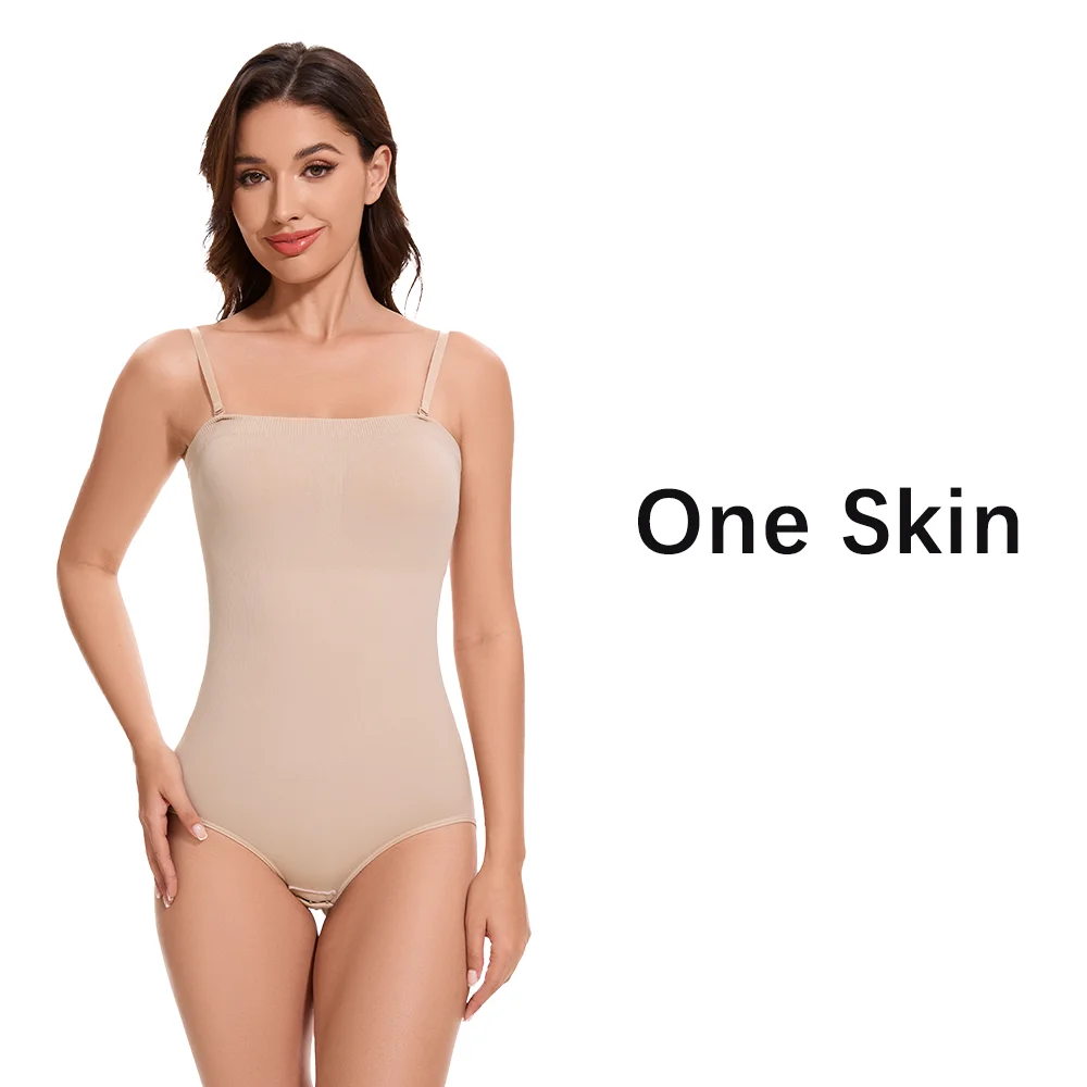 Molasus Slimming Strapless Bodysuit Off Shoulder Women Shorts Shapewear Tummy Control Body Shaper Sexy Fajas Underwear Bodysuits