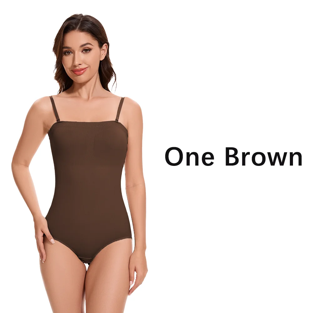 Molasus Slimming Strapless Bodysuit Off Shoulder Women Shorts Shapewear Tummy Control Body Shaper Sexy Fajas Underwear Bodysuits