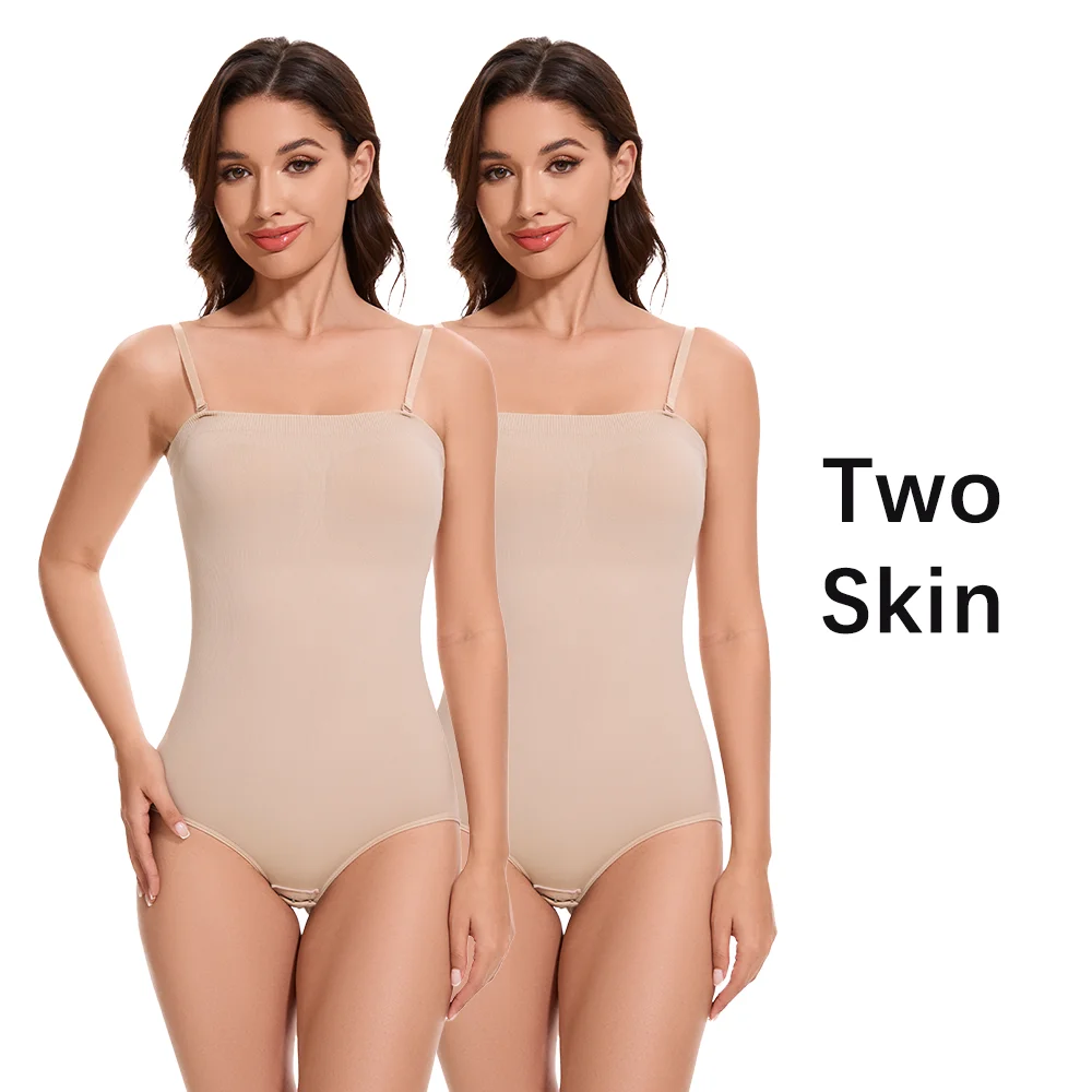 Molasus Slimming Strapless Bodysuit Off Shoulder Women Shorts Shapewear Tummy Control Body Shaper Sexy Fajas Underwear Bodysuits