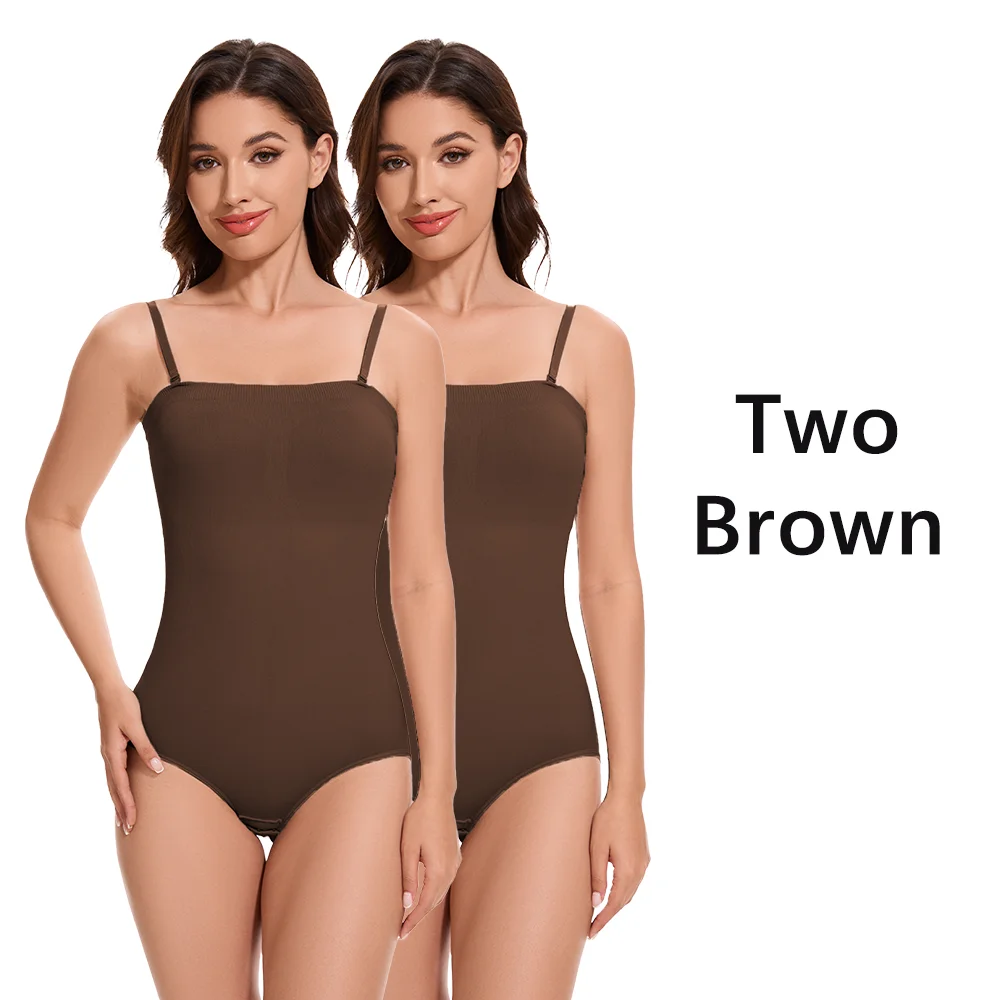 Molasus Slimming Strapless Bodysuit Off Shoulder Women Shorts Shapewear Tummy Control Body Shaper Sexy Fajas Underwear Bodysuits