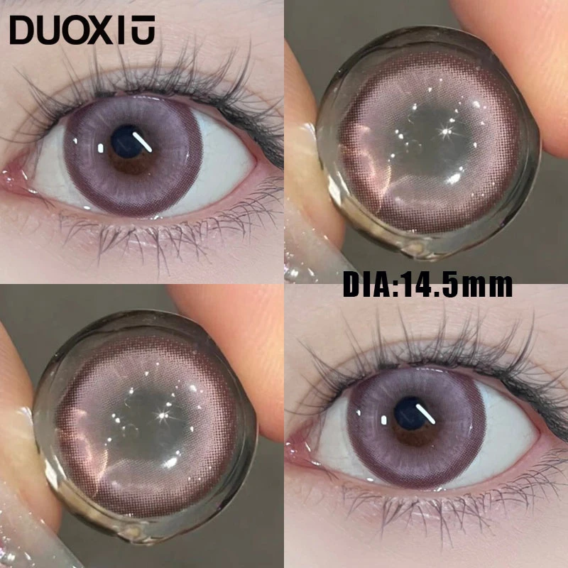 DUOXIU 1 Pair Yearly Myopia Color Contact Lenses for Brown Eyes - Fashion Pink Blue Pupil Cosplay Soft Lenses DUOXIU 1 Pair Yearly Myopia Color Contact Lenses for Brown Eyes - Fashion Pink Blue Pupil Cosplay Soft Lenses