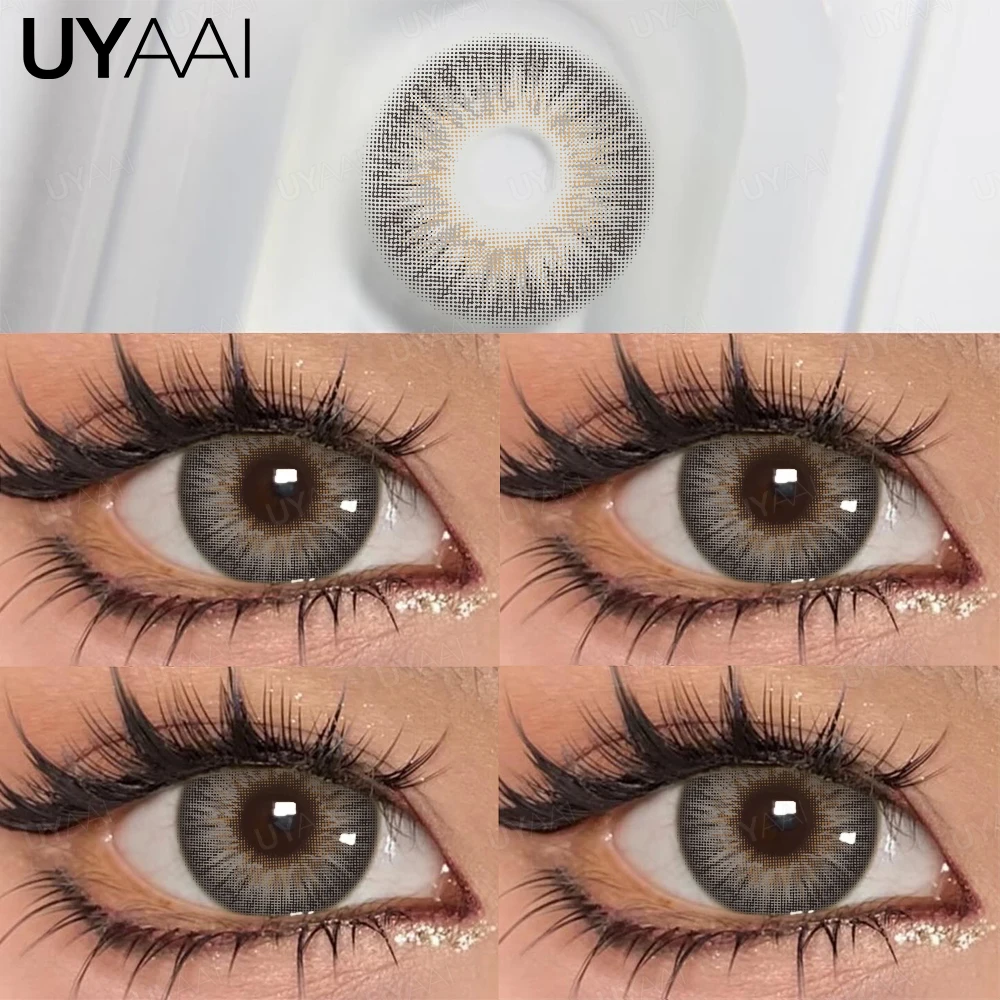 UYAAI 1 Pair Colored Pupils for Eyes Natural Brown Big Eyes Contacts Cosmetics Green Eye Color Lens Gray Lenses for Woman UYAAI 1 Pair Colored Pupils for Eyes Natural Brown Big Eyes Contacts Cosmetics Green Eye Color Lens Gray Lenses for Woman