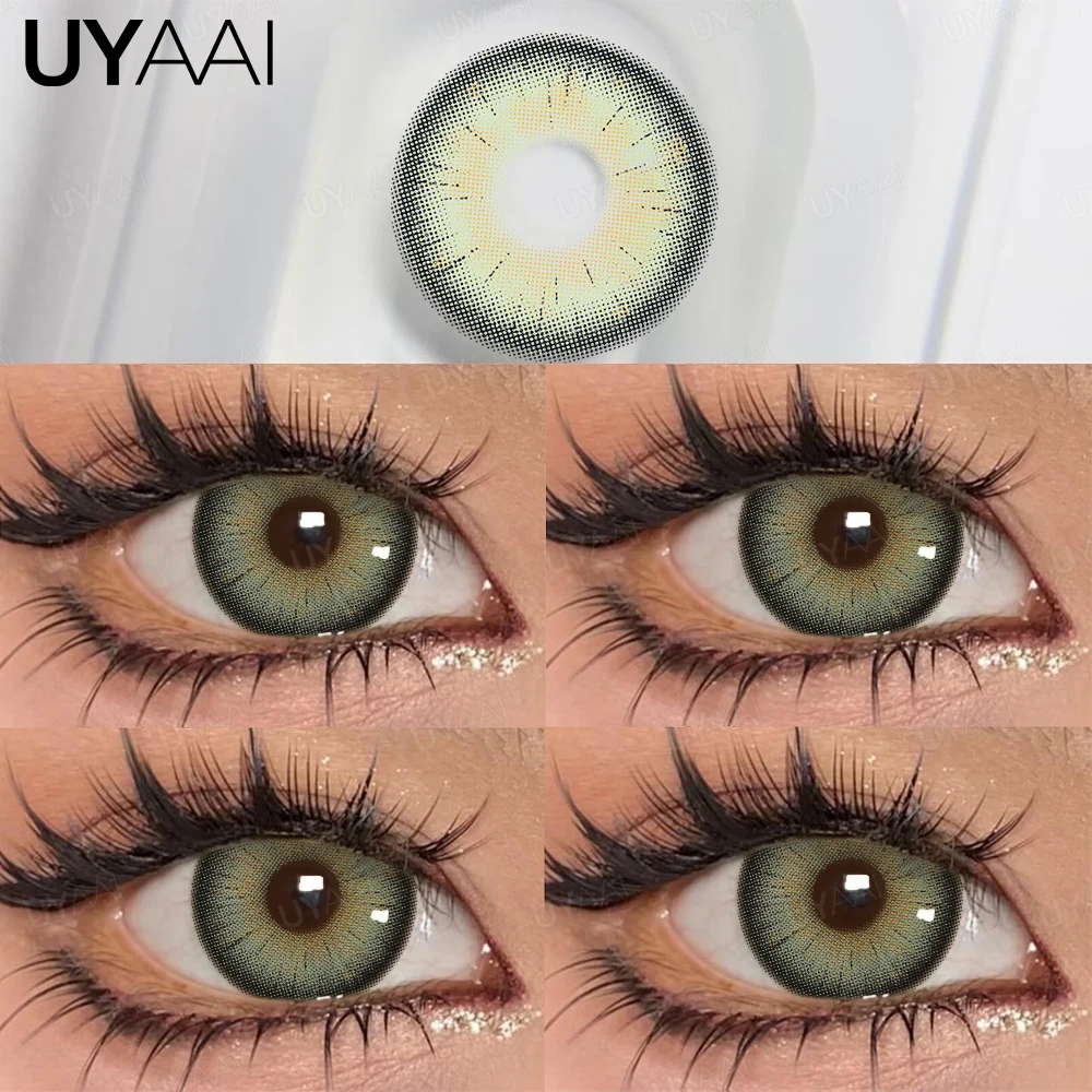 UYAAI 1 Pair Colored Pupils for Eyes Natural Brown Big Eyes Contacts Cosmetics Green Eye Color Lens Gray Lenses for Woman UYAAI 1 Pair Colored Pupils for Eyes Natural Brown Big Eyes Contacts Cosmetics Green Eye Color Lens Gray Lenses for Woman