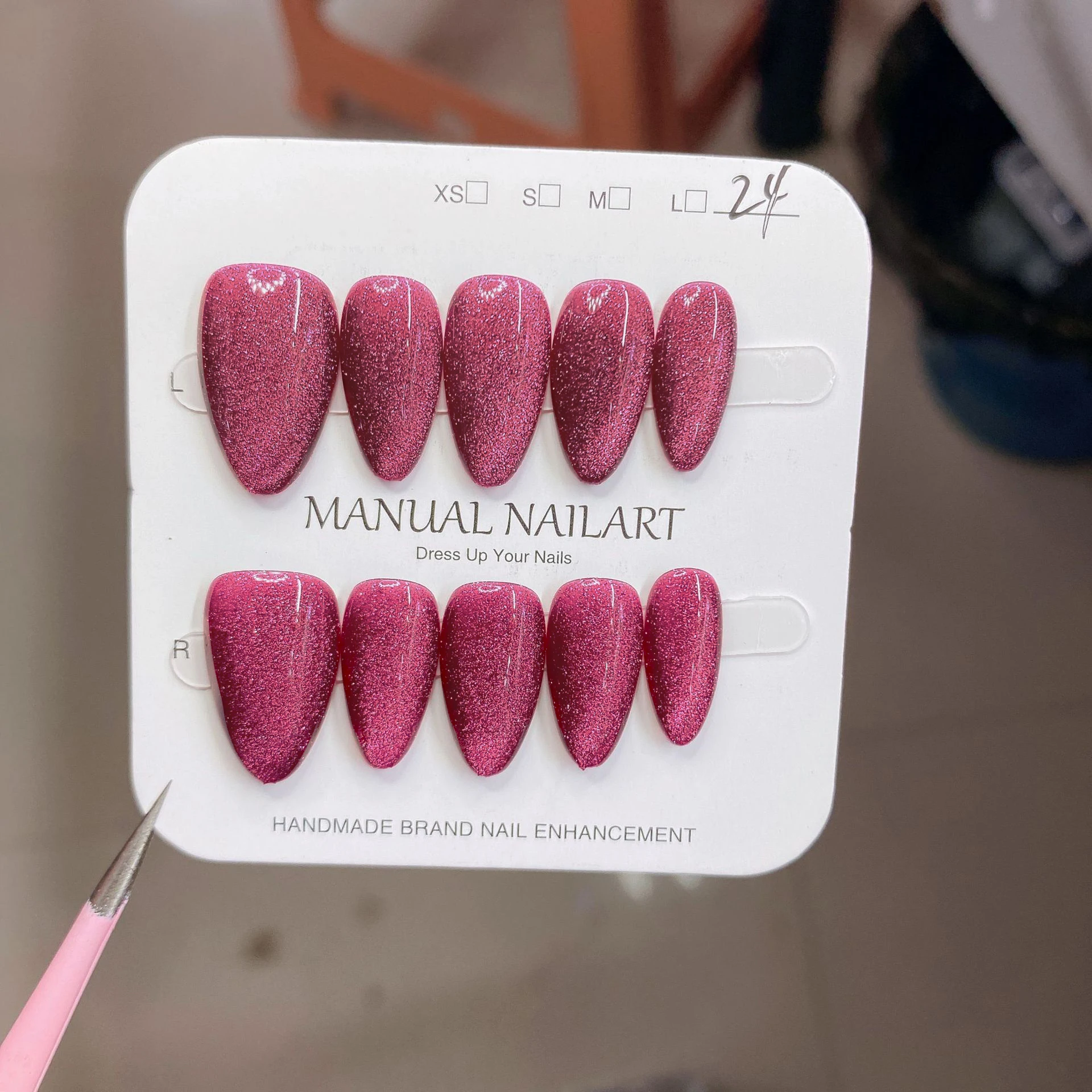 10pcs White Edge French Style Press On Nails 3D Flower Design Handmade False Nails Sweet Almond Full Cover Fake Nail For Girls