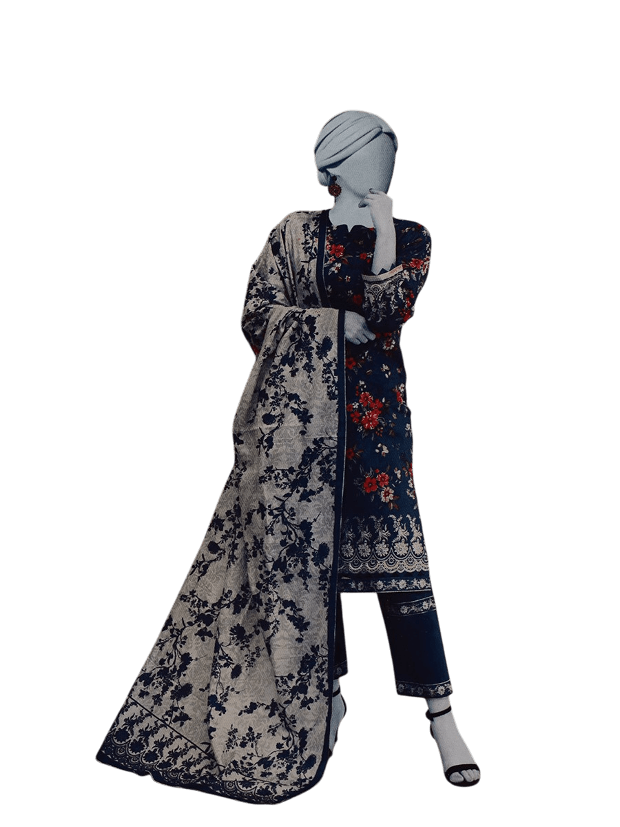 Digital Printed AlMeerah Unstitched Lawn fabric