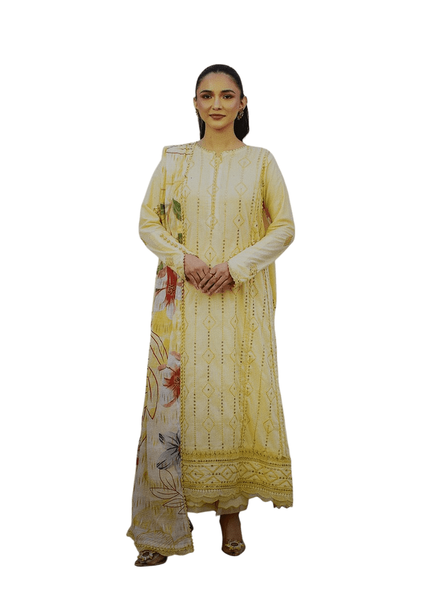 GulJee Fabrics Chickankari Lawn